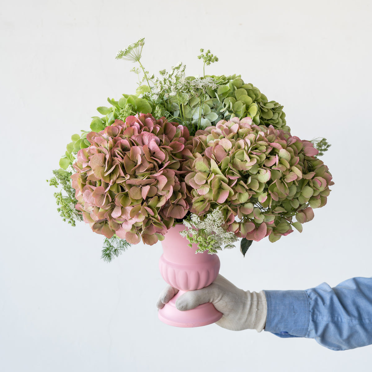 Pink Flush – Sprayed Hydrangea Mother's Day Arrangement | The Floral ...